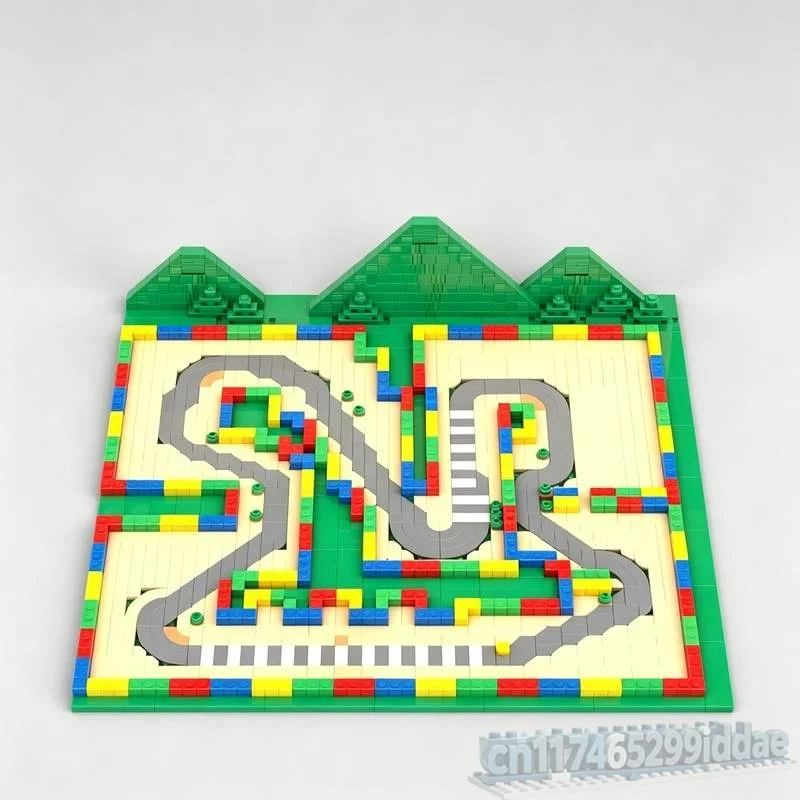 2361PCS Micro Scale Classic Game Kart Race Track Scene Custom Building Blocks DIY Assembly Educational Toy Birthday Home Gifts