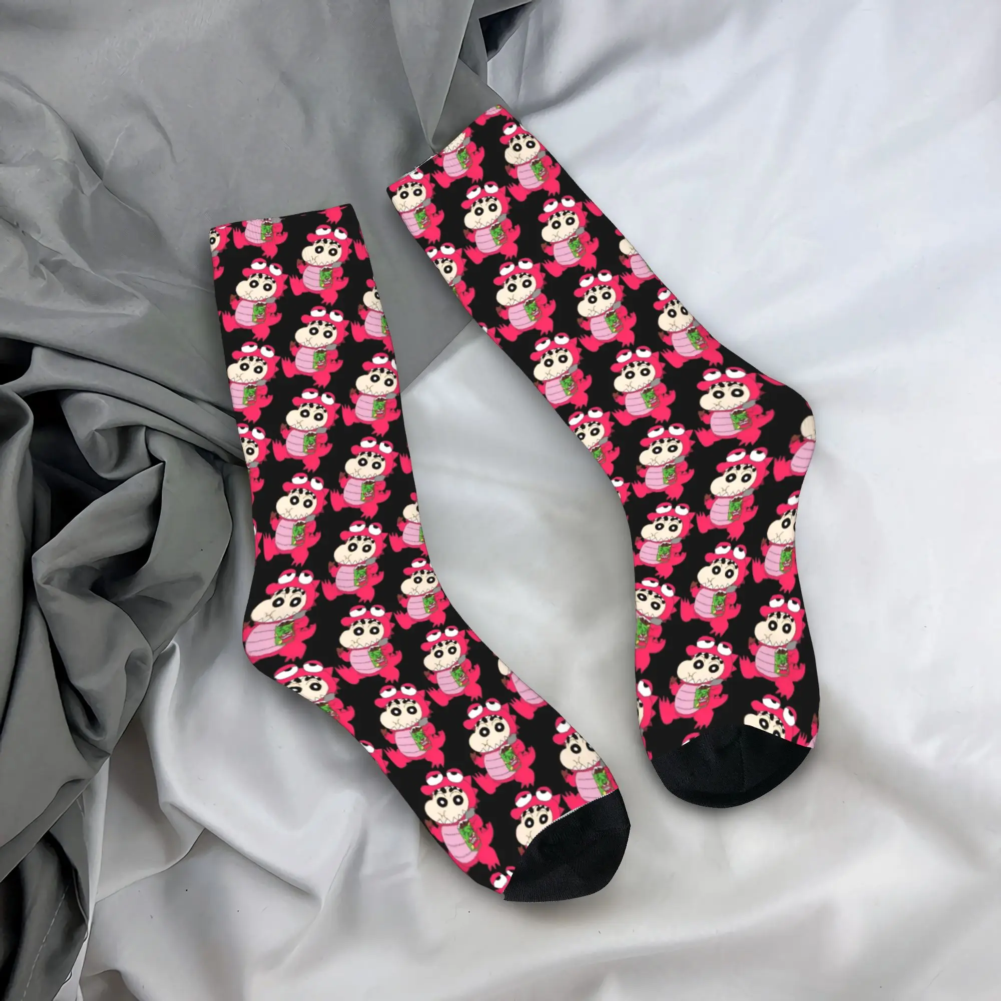 Calcetines Personalizados con Diseño de Shin Chan, para Hombre y Mujer, Unisex, Kawaii, Impresión 3D, Calcetines de Vestir con Dibujos Animados