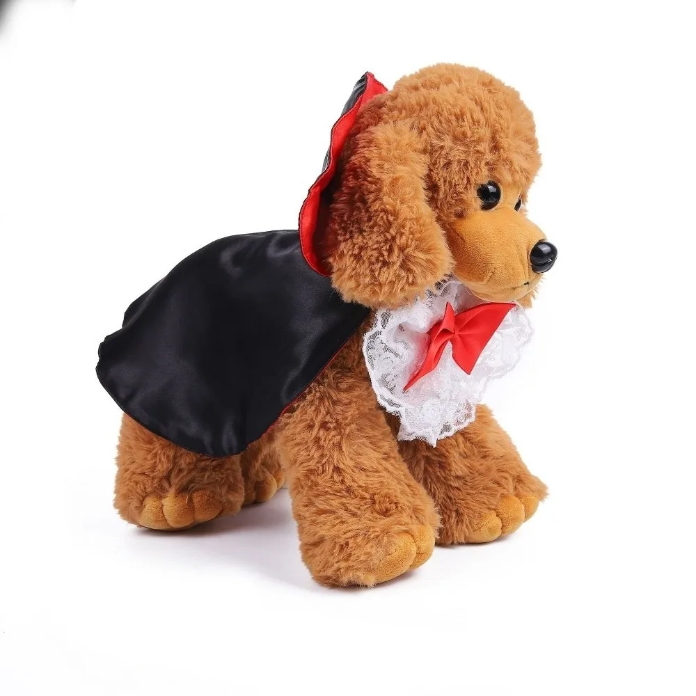 

Cool Bow Tie Halloween Pet Costume Lace Stand-collar Small Dog Cape Outfits Comfortable Kitten Dress Festival