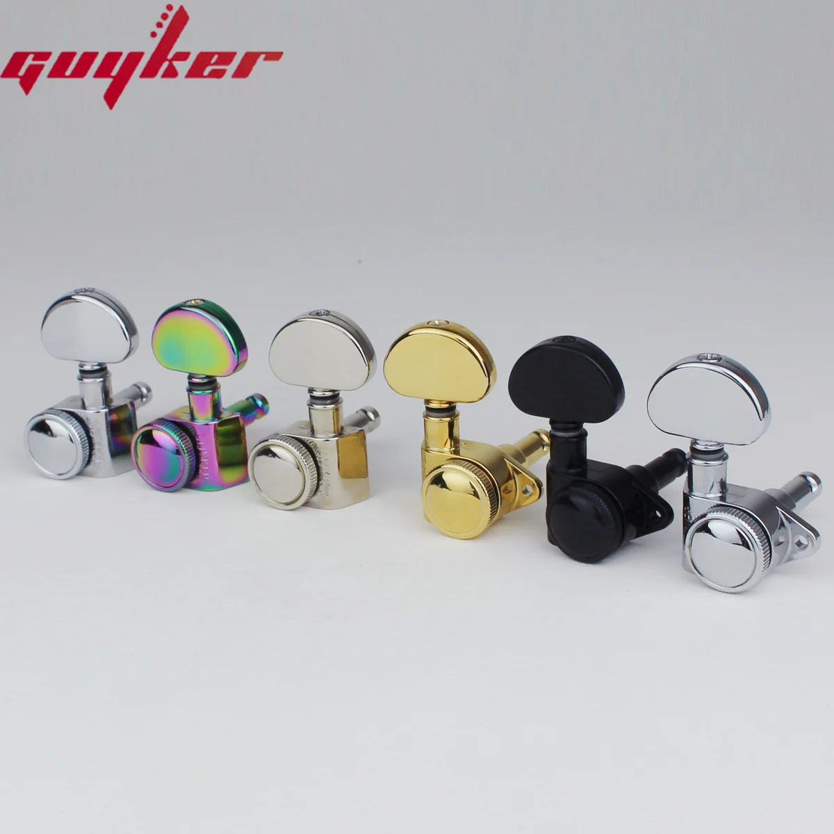 Guyker Guitar Locking Tuners 3R3L 1:21 High End Roto-Grip Rotomatic Lock String Tuning Key Pegs Machine Head With Big Handle