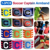 1-3pc Kid Adults Football Captain Armband Soccer Arm Band Leader Competition Gift Soccer Captain Group Armband Football Training