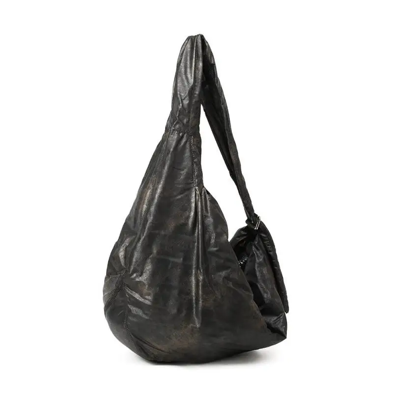 Original Fashion Vintage Blurred Wrinkled Large Capacity 2026 American Retro Single Shoulder Diagonal Cross Bag For Women Trendy