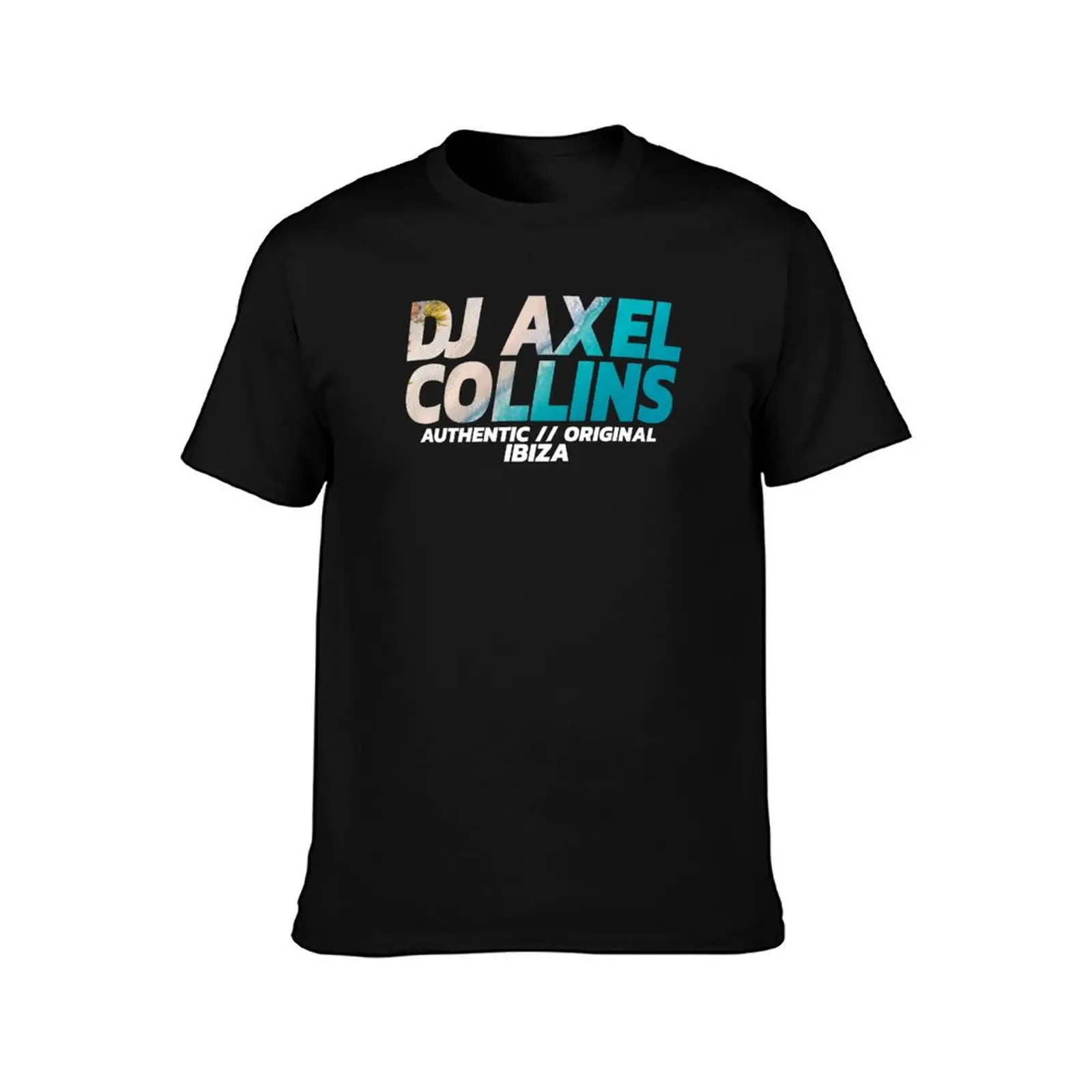White Lines DJ Axel Collins Ibiza T-Shirt Casual Daily Wear Short Sleeve Top