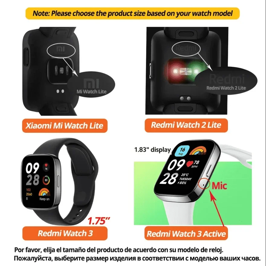 Protecteur de boîtier en métal pour Redmi Watch 3, boucle en nylon, bracelet actif, couvercle de bracelet, Mi Watch Lite, 3, 2