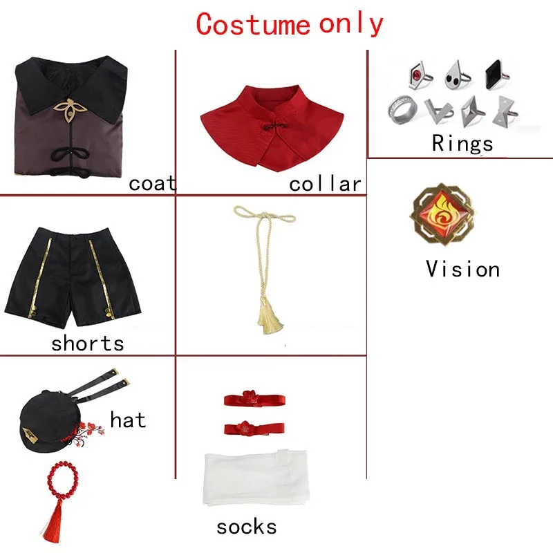 Hutao Cosplay Femme Halloween Kostuum Anime Kleding Voor Vrouwen Disfraz Mujer Adulta Voor Volwassenen Ropa Para Hu Tao outfits