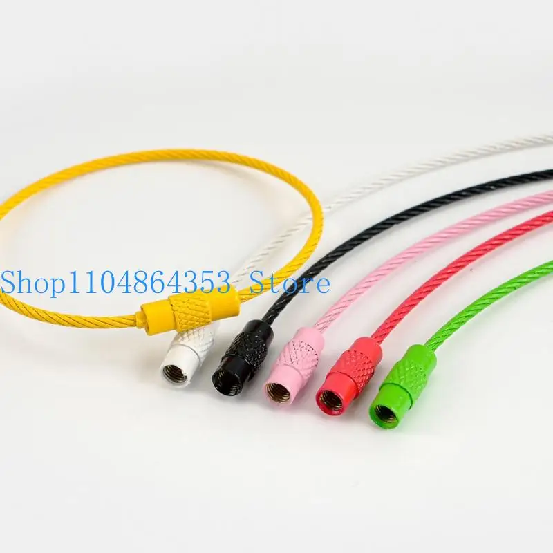 652f 10pc قفل المسمار النابض بالحياة حلقات مفاتيح مفاتيح DIY صنع النتائج المعدنية الحرفية #3