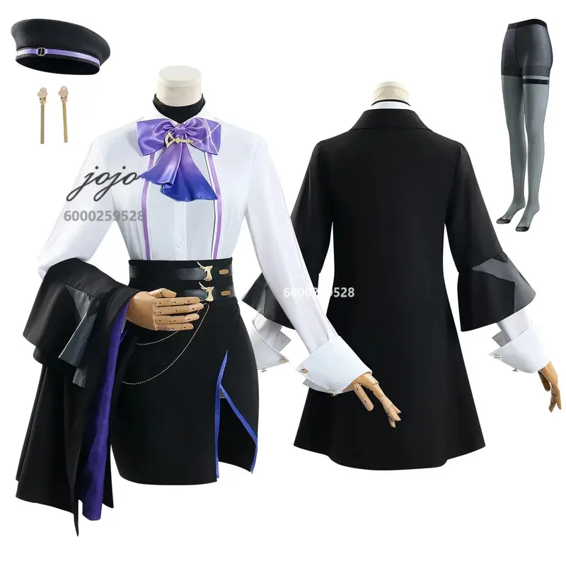 게임 겐신 임팩트 클로린데 시게위네 코스프레 의상 여성용 가발 풀세트 애니메이션 롤플레잉 할로윈 의상 파티 코믹콘