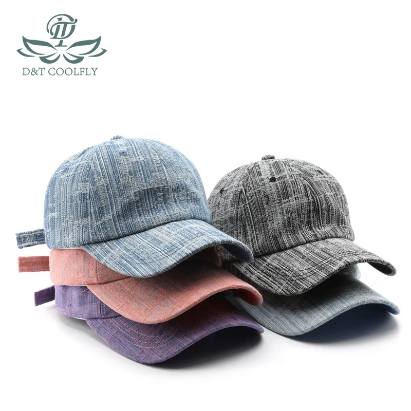 2024 New Fashion Jeans Baseball Cap Women Men Colorful Adjustable Cotton Simple Vintage Style Casual Solid Sun Protection Hat