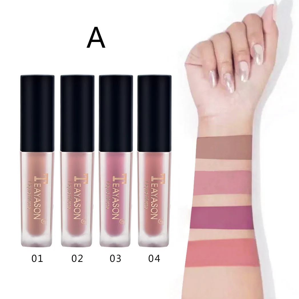 Liquid Matte Waterproof Lip Gloss Set Long Lasting Non-stick Cup Kawaii Essence Mineral Dupes Makeup Hidratante Labial Lip Oil