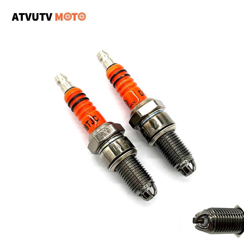 

1pcs/2pcs Spark Plug D8TC Motorcycle Ignition Spark Plug For 125cc 150cc 200cc CG125 CG150 CF250 ATV Quad Scooter Pit Dirt Bikes
