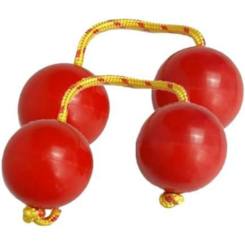 2 Pairs Of Rhythmic Ball Set Aslatua Shaker Instrument Shaker Rattle Kit For Kids Adults Weddings Parties Musical Class Red