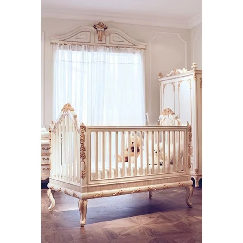 Baby furniture, baby supplies, million-dollar classic baby cribs, European vintage luxury children's bedroom furniture