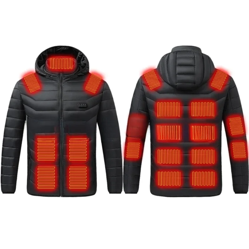 

4-контрольная и 21-зонная хлопковая куртка с подогревом / умное пальто с подогревом