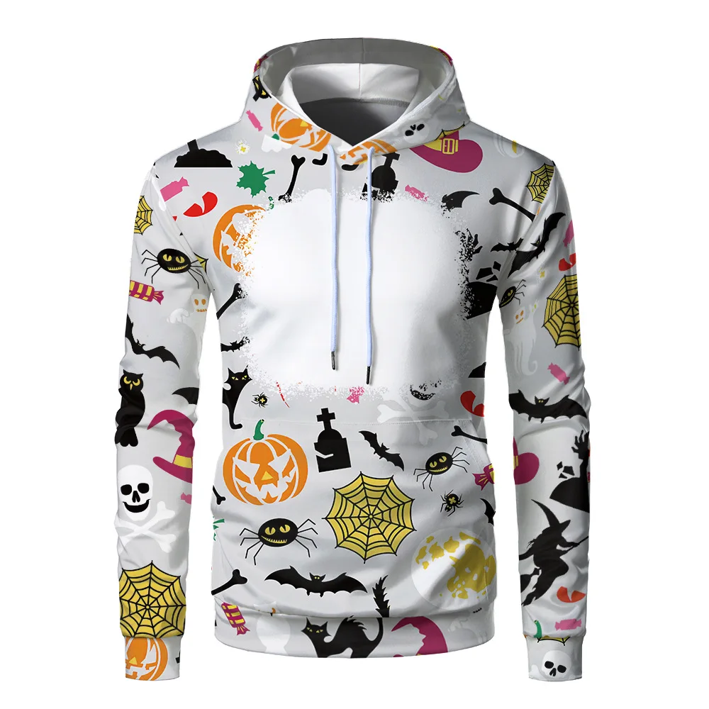 Sublimation  Print Sweatshirt Hoodie Autumn Winter Men Women All-Purpose Long-Sleeved Sport O Collar Jumper Coat