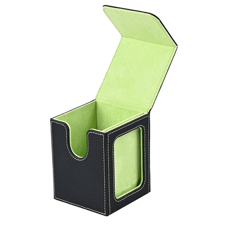 Kaartdeksdoos met etalage, Hold 120+ Kaarten met enkele mouwen, Magnetische sluiting, Geschikt voor CCG-kaarten, Magic Game Cards