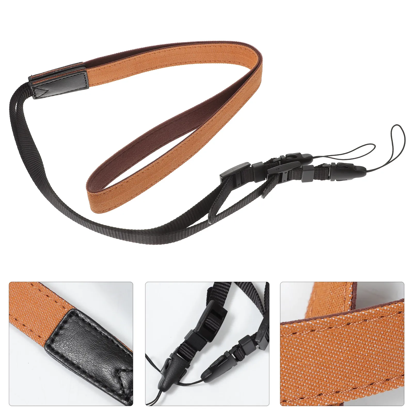 Vintage Style Camera Neck Strap Dslr Mirrorless Cameras Adjustable Quick Release Strap With Locks Stability For