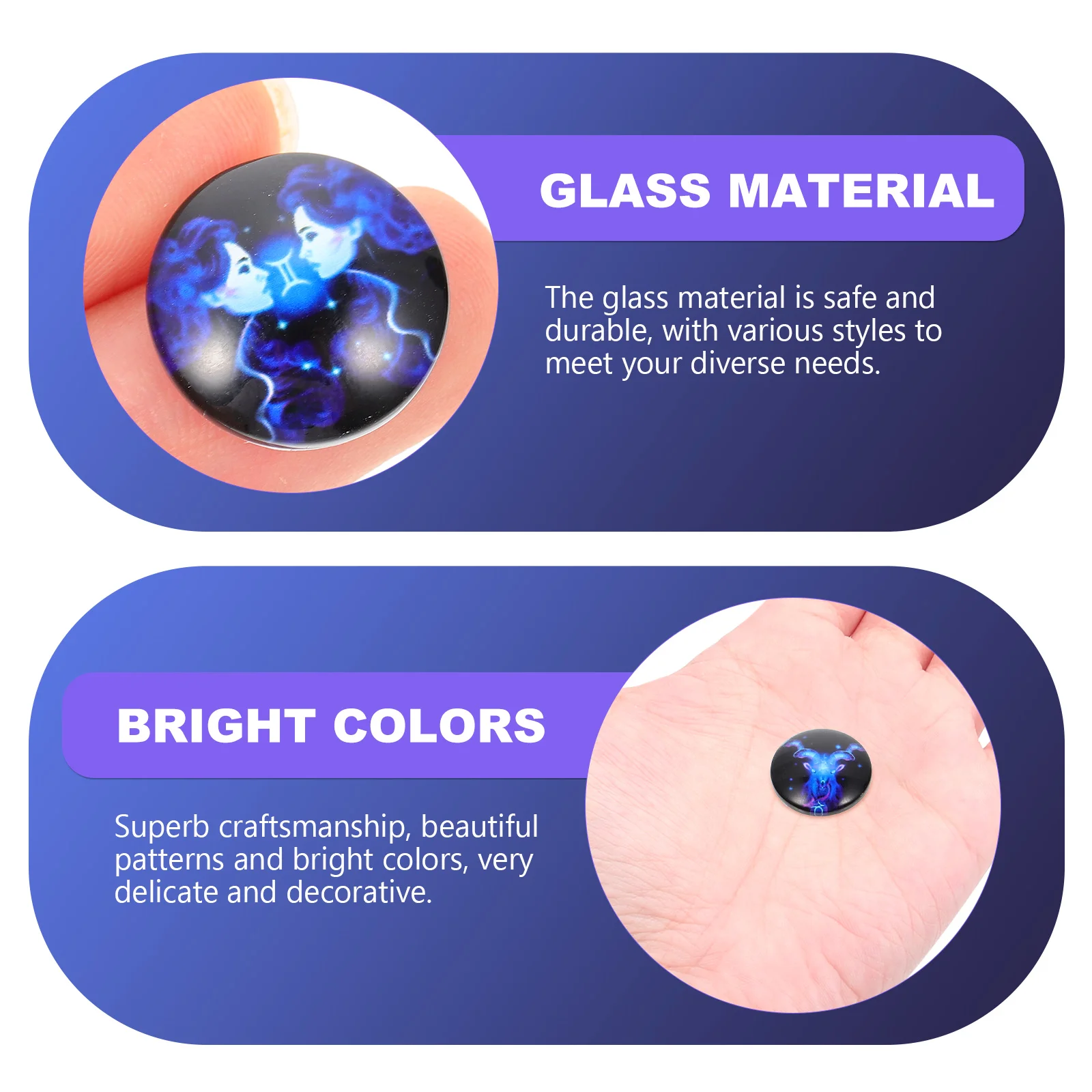 20 Stück DIY Craft Patch Time 3D Edelstein Patches Perle 12 Sternbilder Perlen