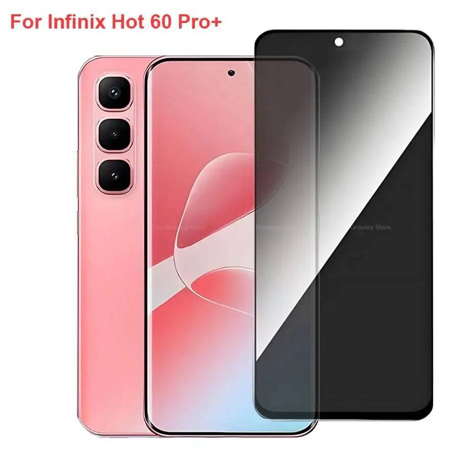 

Infinix Hot 60 Soft Membrane Anti Spy Privacy Tempered Glass Screen Protector Compatible For Hot60 Pro+ Phone Film