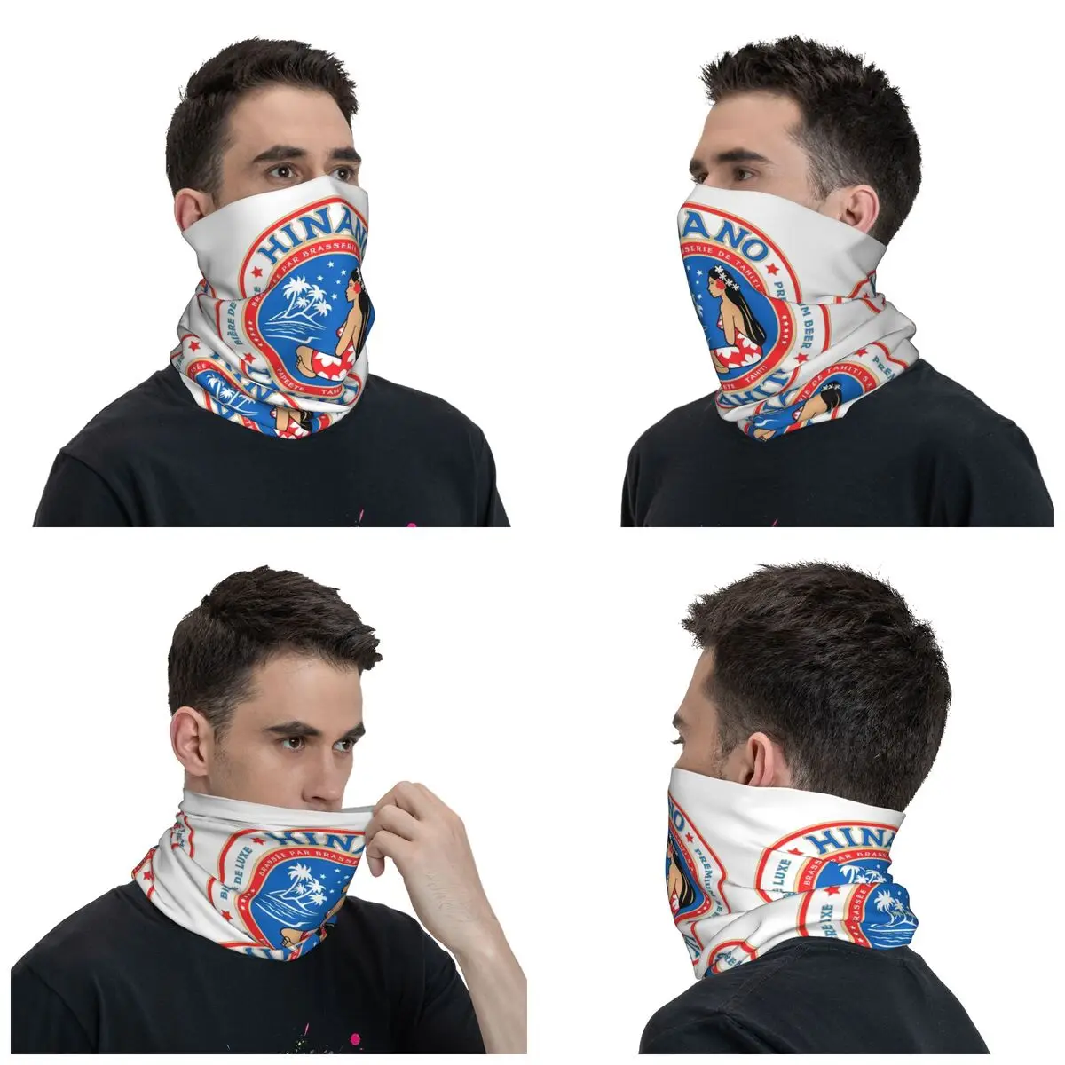 Hinano-Tahiti Premium Bandana للرجال والنساء ، غطاء الرقبة ، وشاح الوجه المطبوع ، عصابة رأس متعددة الاستخدام ، ركوب ، الكبار ، تنفس