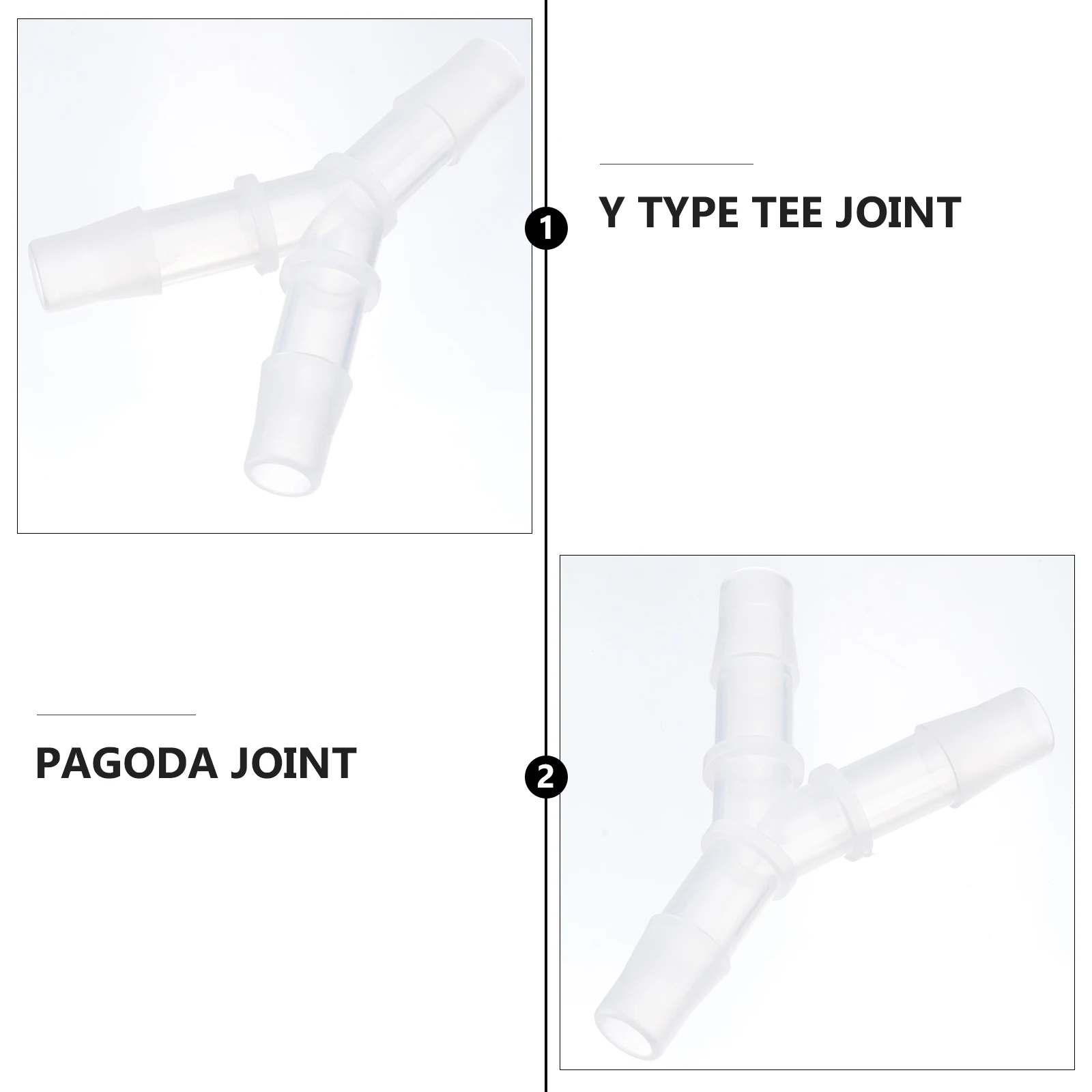 

10 Pcs 3 Way Plastic Joint Hose Fitting Connector Tee Y Shape Air Water Straight Cross Laboratory Food Beverage Medical