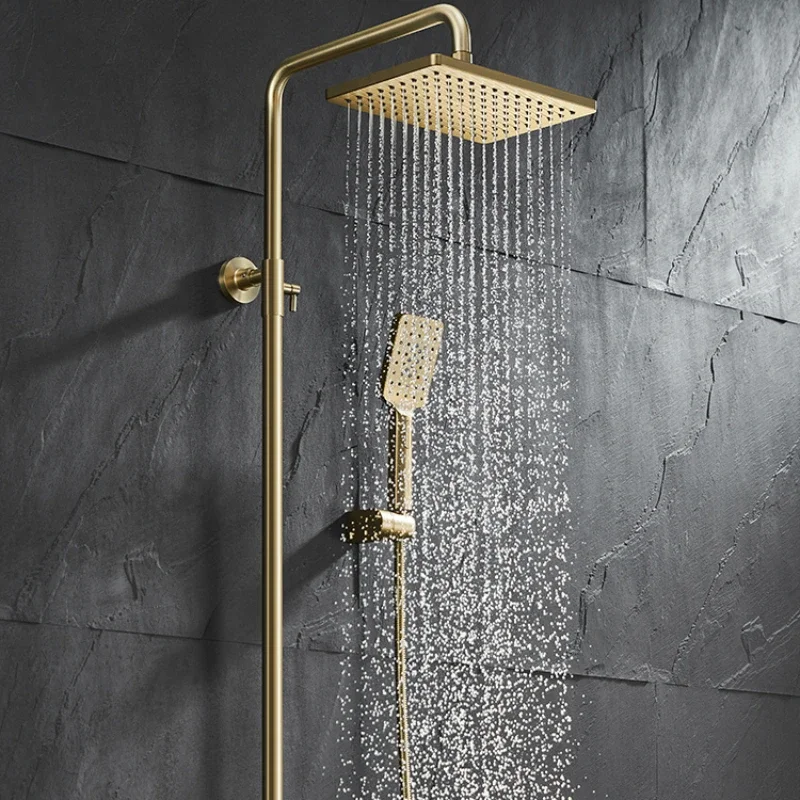 Black Vintage Thermostatic Shower Faucet Set Bathroom Wall-mounted Home  Pressurized