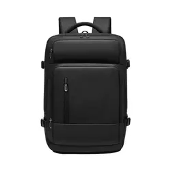 EURCOOL 15.6 Laptop Backpack Black Business Male Mochila USB Charging Functional Rucksack Waterproof Backpack