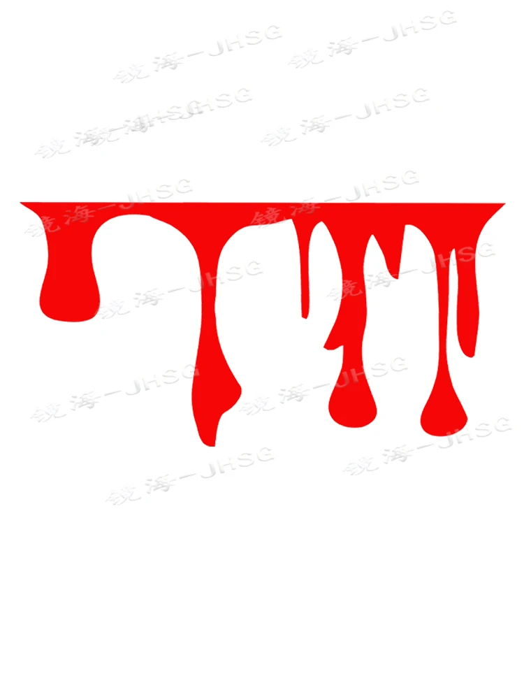 Car Stickers - Red Flowing Blood - Bloody Horror - Fun Stickers Car - Vinyl Stickers