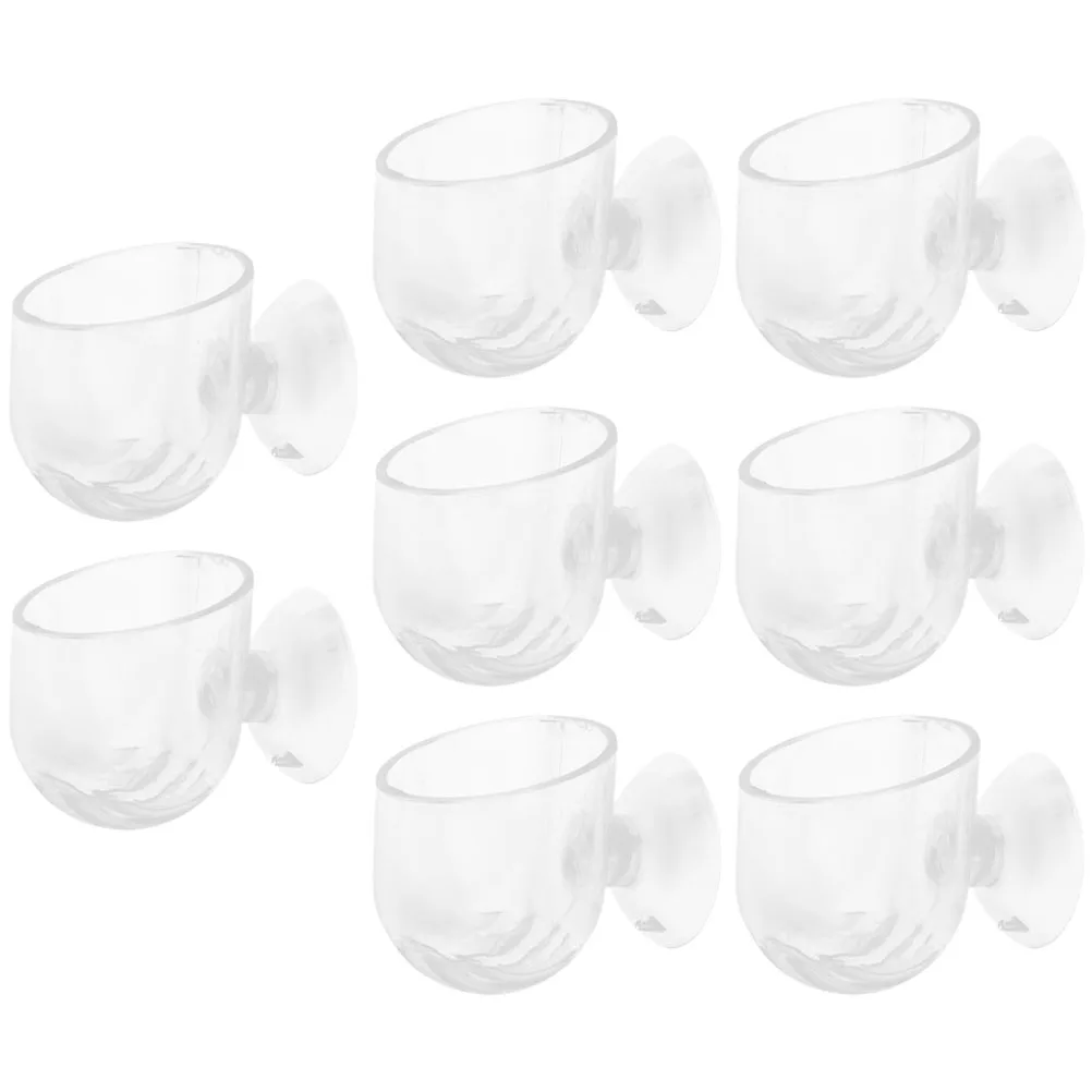 

8pcs Aquarium Flower Pot Clear Acrylic Plant Cups Fish Tank Decorative Pots with Hole for Aquatic Plants