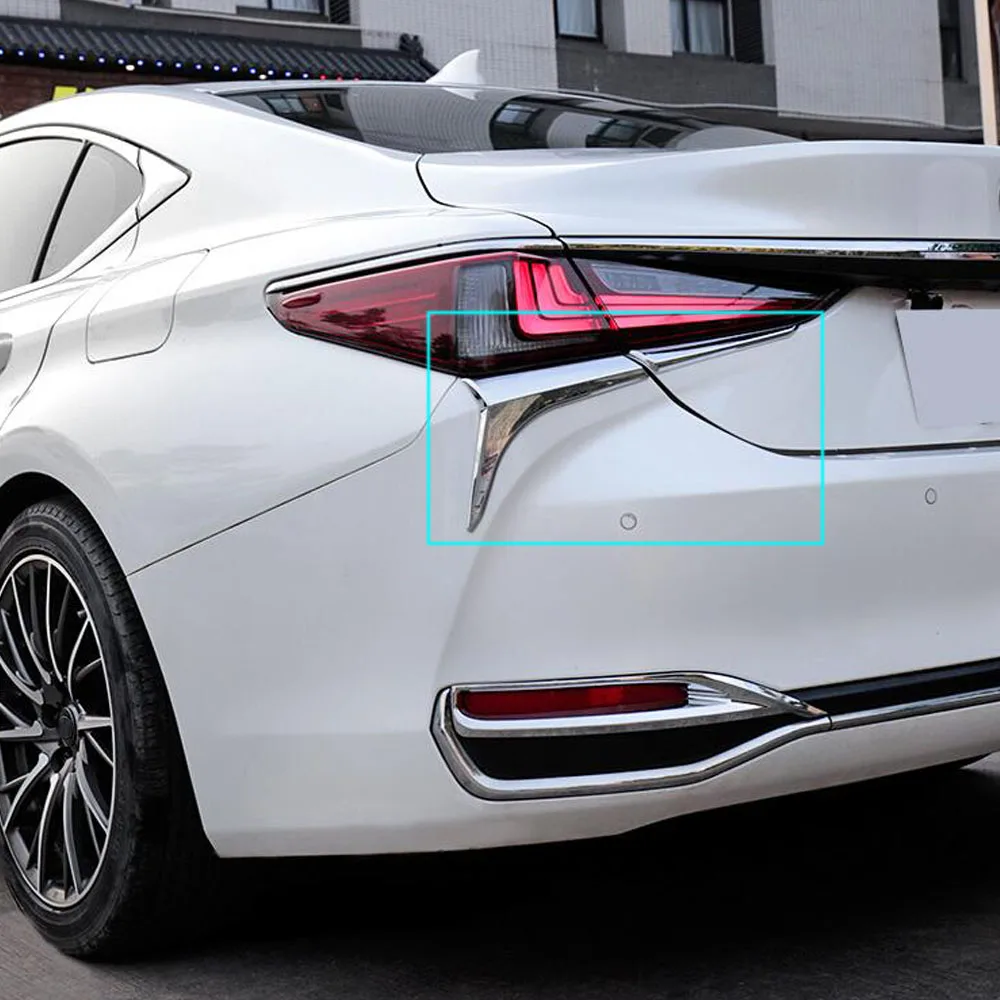 ABS Chrome Exterior Rear Tail Light Lamp Trim Cover Frame For Lexus ES ES200 ES250 ES300h ES350 2018 2019 2020 2021 ​2022