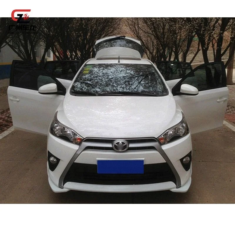 Factory Direct PP plastic Car Bumper Front Lip Rear Lip Side Skirts For Toyota Yaris 2014-2016 Car Bodykit