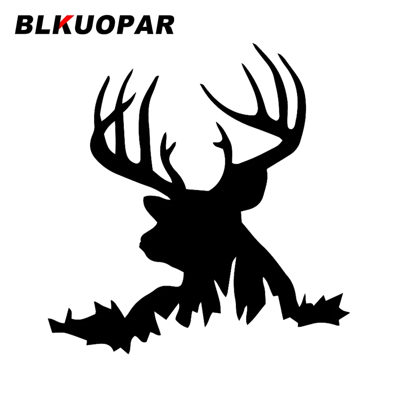 

BLKUOPAR для оленя в траве, охотничьи автомобильные наклейки, водонепроницаемые индивидуальные устойчивые к царапинам наклейки, солнцезащитный крем, окна, автомобильные аксессуары