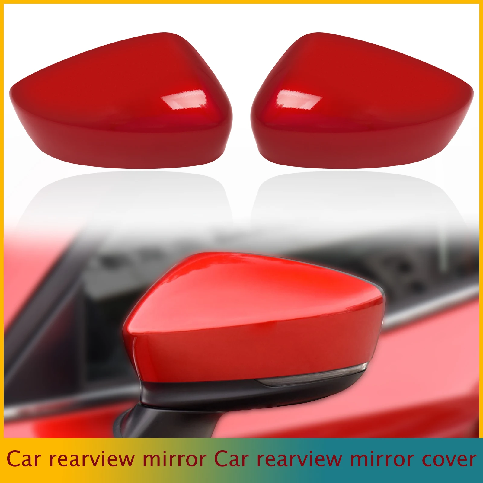 

Door Rearview Mirror Cover Cap Housing Fit for Mazda 3 Axela Accessories 2017 2018