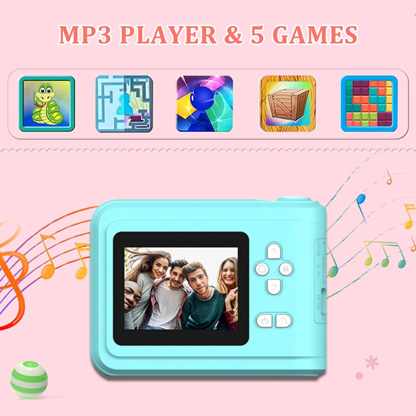 كاميرا رقمية للأطفال مطبوعة فورية مع عرض أكبر وتصميم عالي الدقة هدية لعيد الشكر للأطفال #4