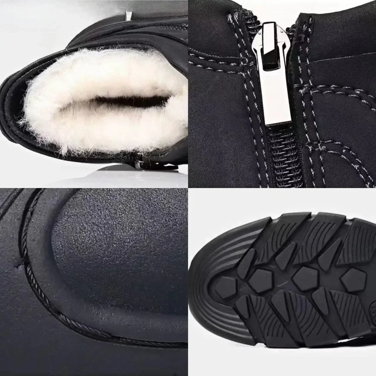 Zapatillas de invierno para hombre, botas versátiles, calzado informal para hombre, botas de nieve para hombre, botas cálidas para hombre, botas de caña alta, botas de senderismo, botas con suela gruesa.
