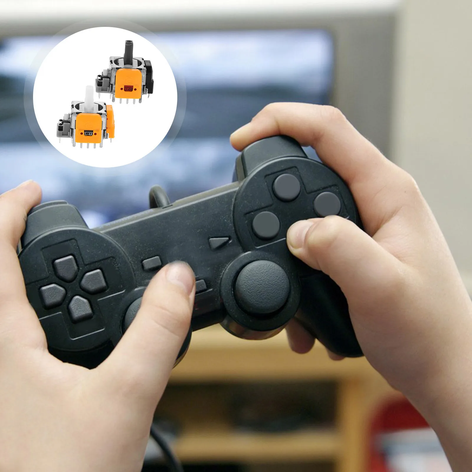 

2pcs Hall-Effect Joystick Replacement 3D Thumb Stick Module For Switch High Precision Sensor Sturdy Craftsmanship Plug