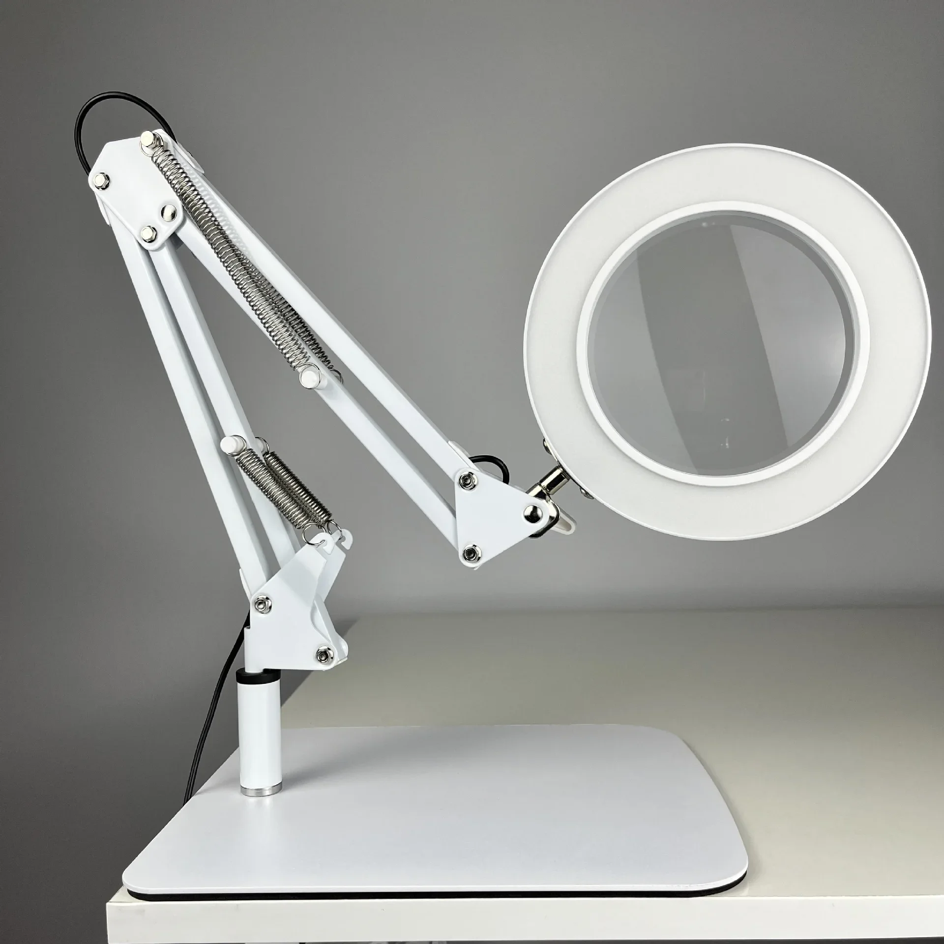 160mm 3-Color LED Magnifying Glass USB Rechargeable Beauty Electronics Repair Magnifier