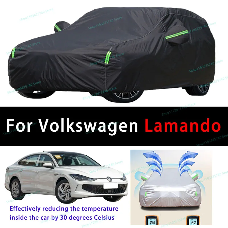 

For Volkswagen Lamando Summer Full Car Covers Outdoor Sun uv Protection Dust Cooling Protective Auto Protective Cover