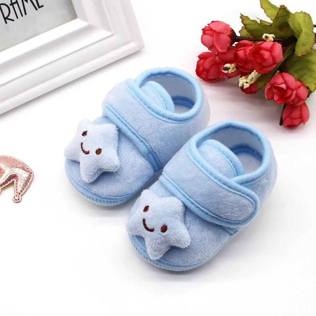 Newborn Baby Girls Shoes Cotton Infant Prewalker Toddler Girls Kid Bowknot Soft Sole Anti-slip Crib Bébé First Walkers 0-18m