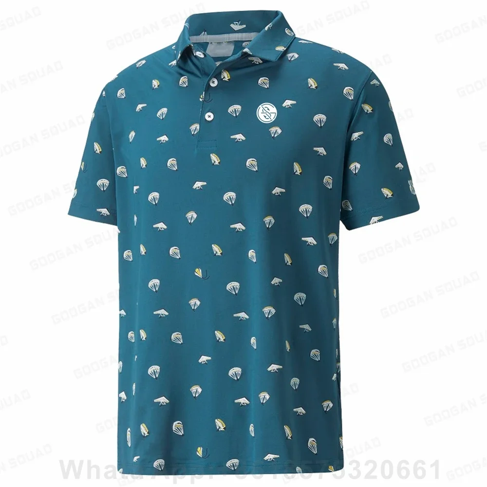 2023 New Summer Men Polo Shirt Casual Fashion Short Sleeve Quick Dry Fishing Golf T-shirt Tops F1 Racing Clothing Plus Size view 2