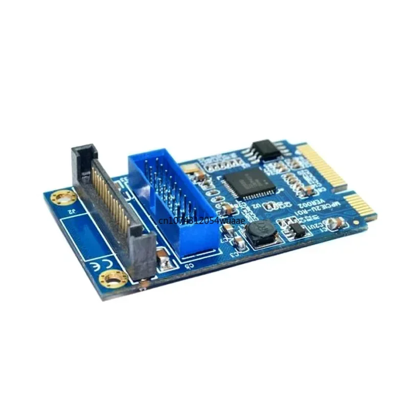 MINI PCIE to USB 3.0 Adapter Card 4Pin Power Connector MINI PCI-E to 19pin USB Front Panel 2 Ports USB 3.0 Expansion Card Riser