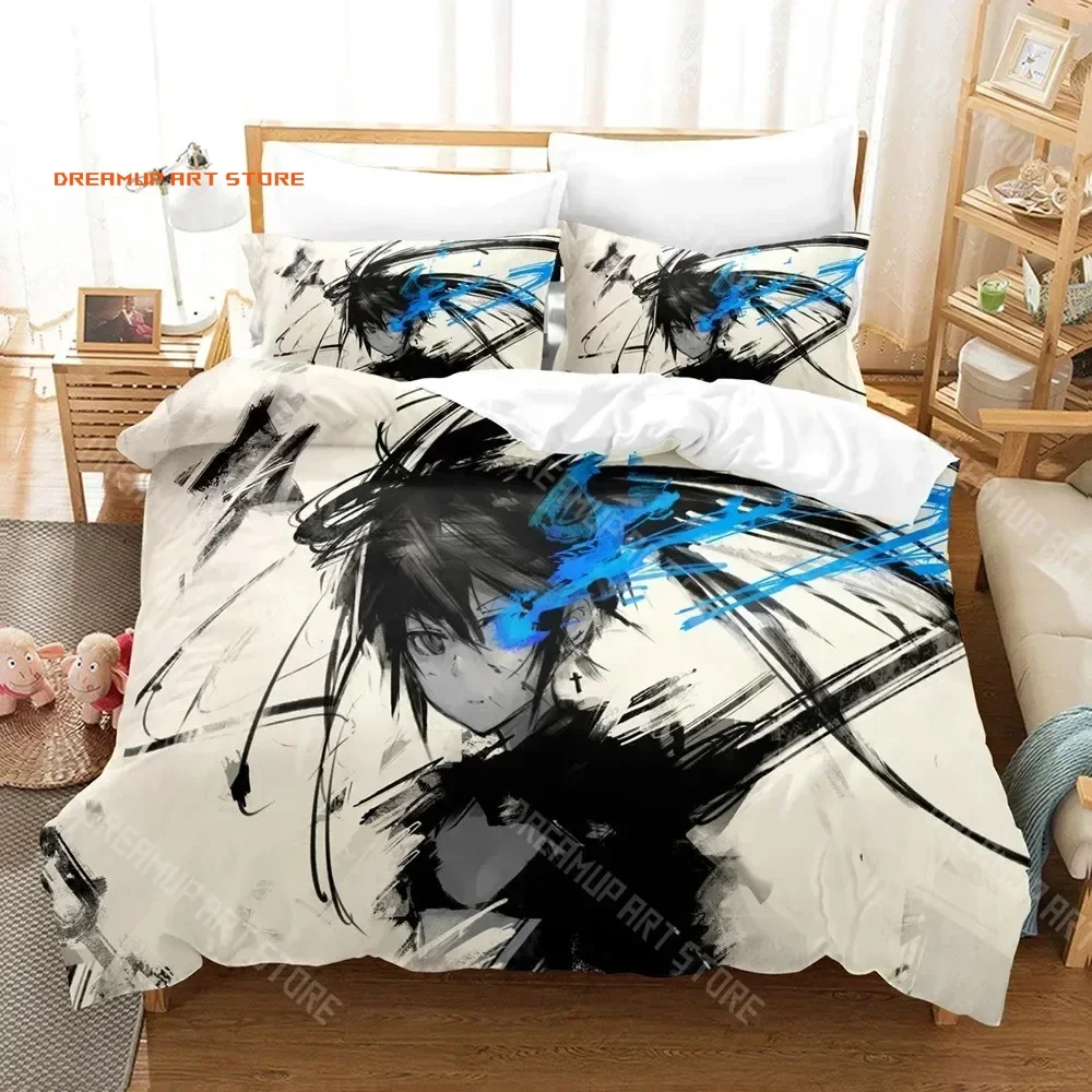 2026 3D Print Black Rock Shooter Duvet Cover Single Double Size For Boys Girls Fashion Bedroom Decor Anime Bedding Set Soft Home
