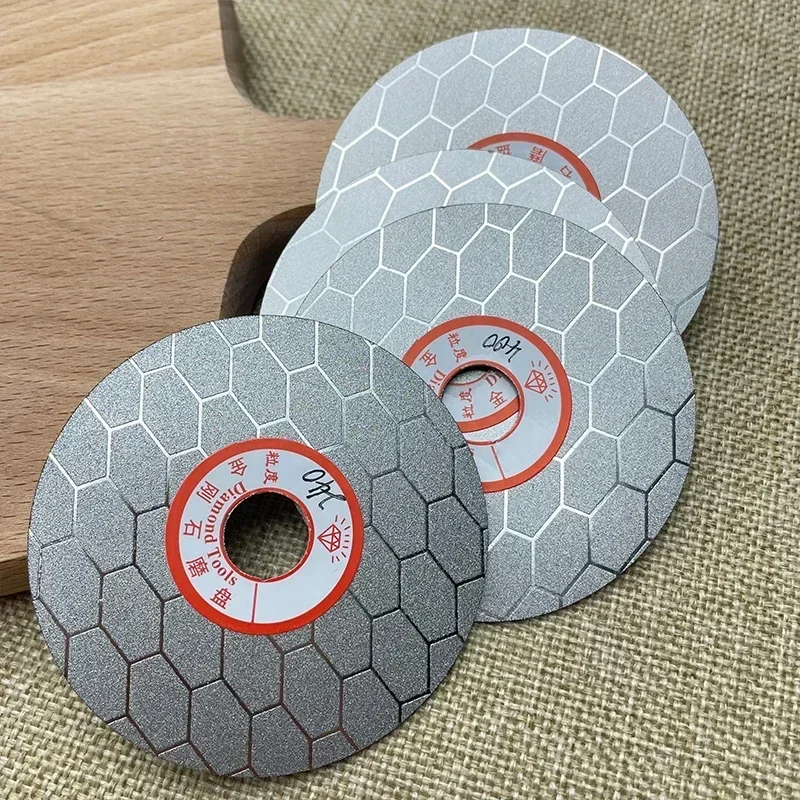 

Diamond Coated Flat Grinding Wheel with Leather Plate Jewelry Grinding Polishing Disc with A Diameter of 12mm