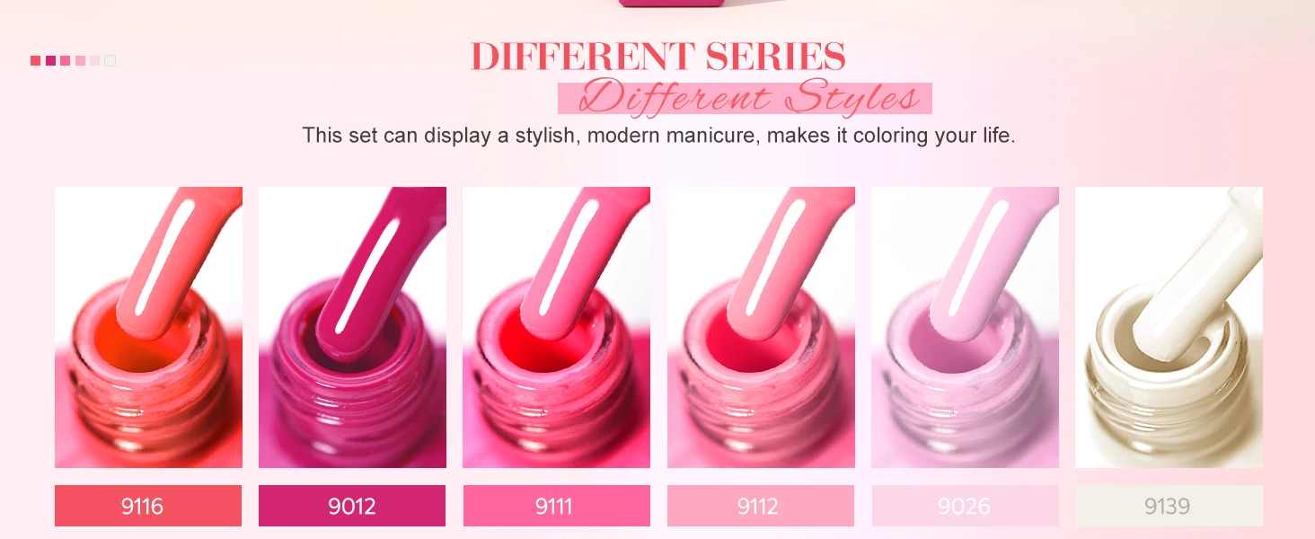 CANNI Color Rubber Base Quick Builder Nagelgel-Set HEMA FREE TPO FREE Jelly Nude 6 Stück 9 ml Gel UV LED Soak Off Gel Nail Art Gel – Detail 28