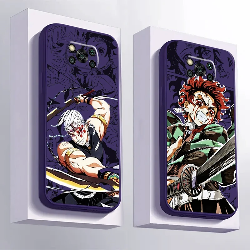 Demon Slayer Tanjirou Uzui Tengen Phone Case For Xiaomi POCO F5 F4 F3 Pro GT POCO X4 X3 Pro NFC M4 M3 Pro 5G