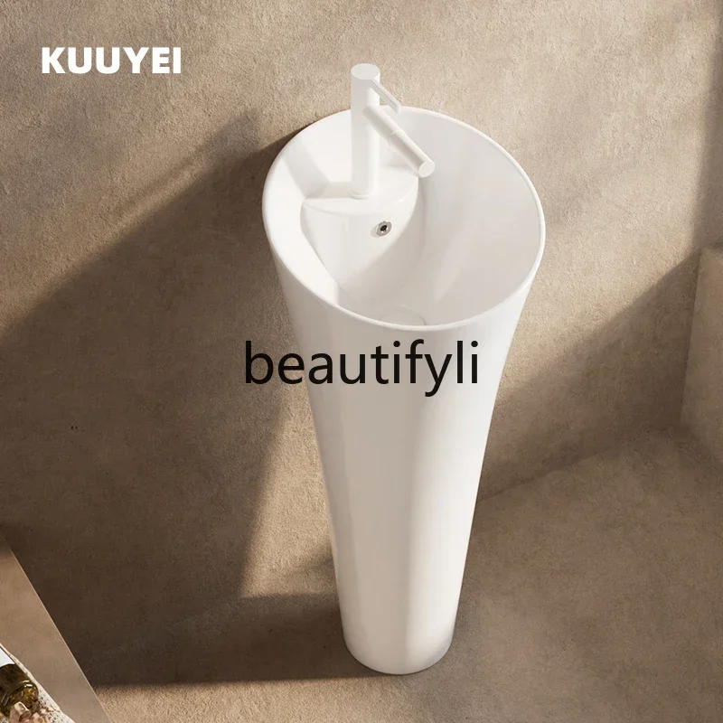 

ss 25Column basin Small apartment integrated floor-to-ceiling wash basin Personality and creativity Column washbasin