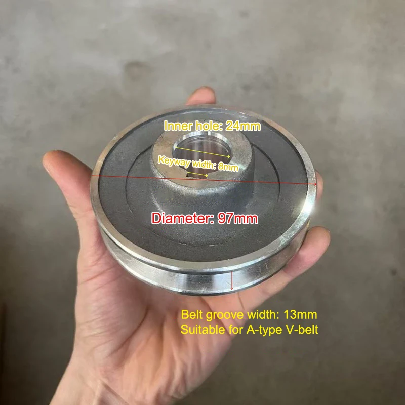بكرة حزام المحرك ذات الفتحة الواحدة نوع 2070 بكرة ألومنيوم لملحقات أدوات الطاقة لضاغط الهواء 2065