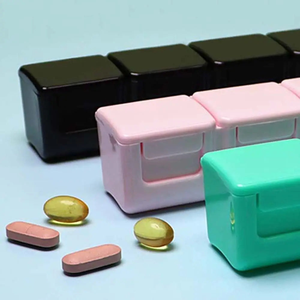 Mini Portable Storage Container Cut Compartment Jewelry Storage Pill Dispenser Medicine Pill Box Pill Box Travel Pill Case