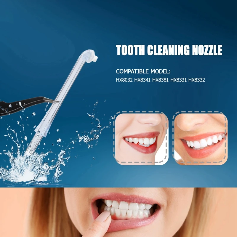 2 pezzi ugello di alta qualità per filo interdentale Sonicare HX8331 HX8332 HX8340 HX8341 HX8381 HX8401 ugello irrigatore orale