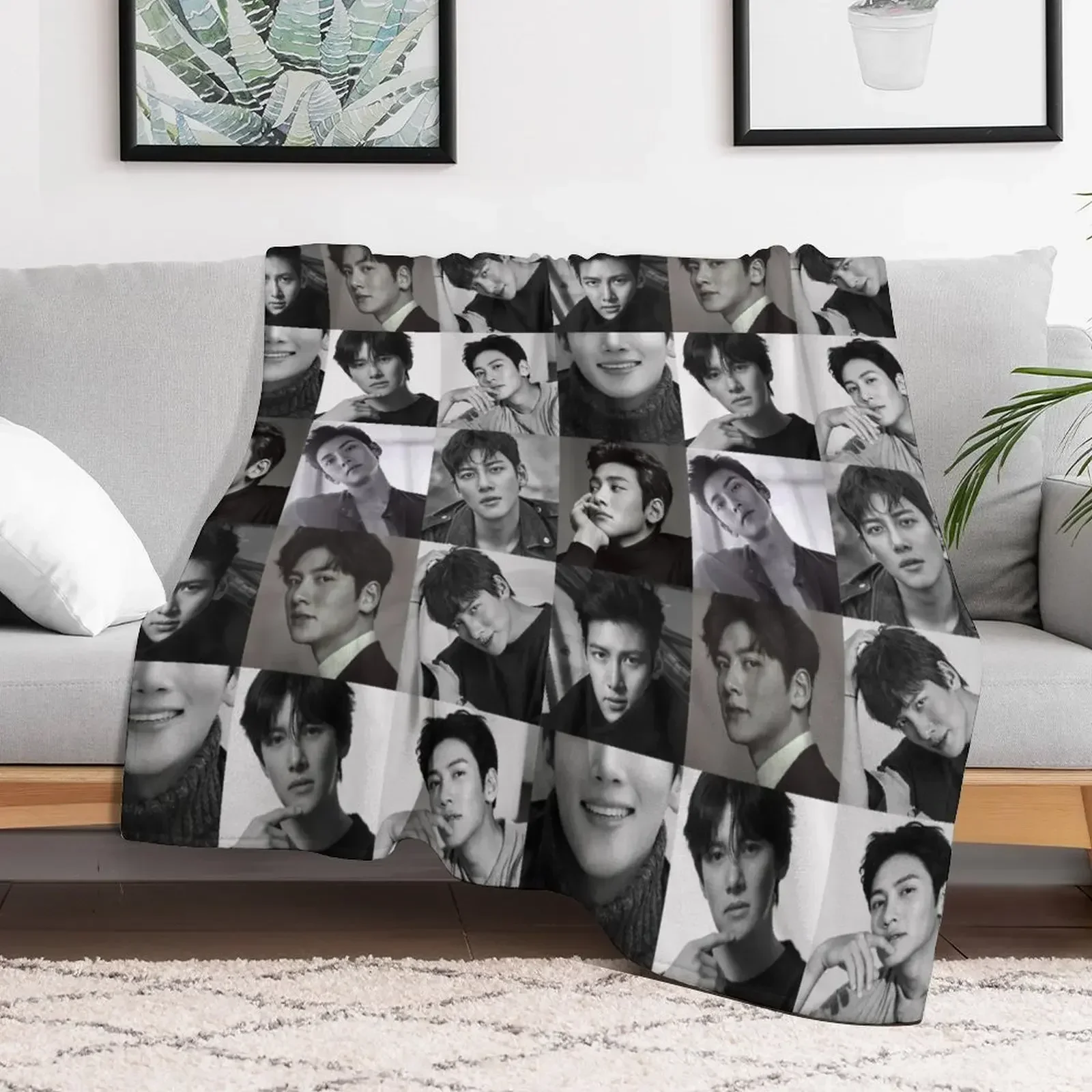 Ji Chang Wook Collage Throw Blanket Blankets For Sofas Plaid bed plaid Thermals For Travel Blankets