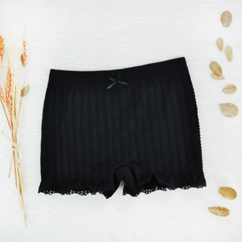 JIAYAN Women Safety Short Pants Sexy Lace Seamless Underwear Breathable Panties Summer Slim High Waist Boxer Solid Color image 6